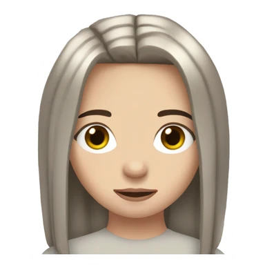 billie eilish singer with brown hair sticker