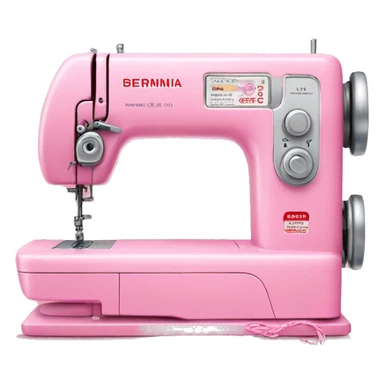 Cute Pink sewing machine with pink thread with BERNINA on it sticker