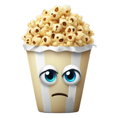 popcorn with evil eye smiling sticker