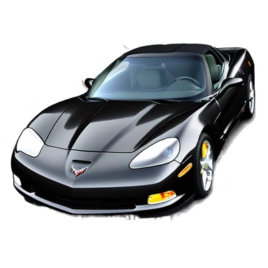 Black c5 corvette with KnightDriveTV headlights  sticker