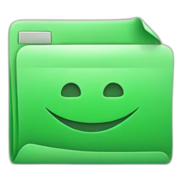 green text editor app logo sticker