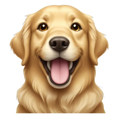Golden retriever smiling sticker