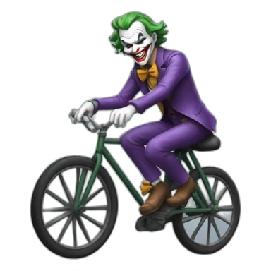 The joker riding a bicycle sticker