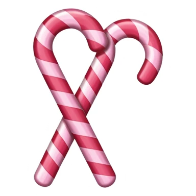 Red and pink candy cane sticker