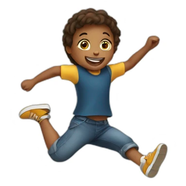 jumping child sticker
