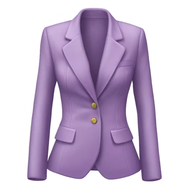 Realistic isolated pair of light purple lavender velvet feminine fashion blazer.  sticker