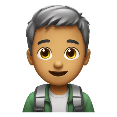 Boy saying hi sticker