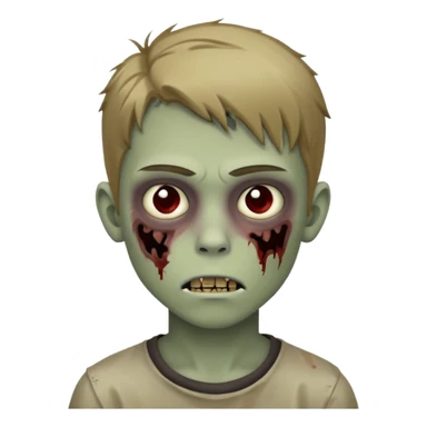 boy zombie teen with dark blonde hair sticker