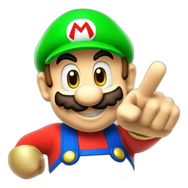 super mario pointing his index finger at you sticker