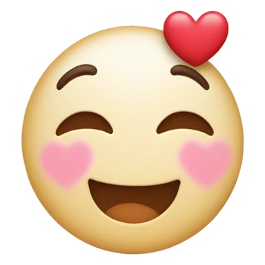 Happy cute emotional emoji with hearts sticker