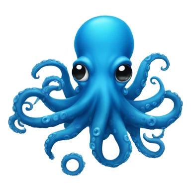 Blue octopus  sticker