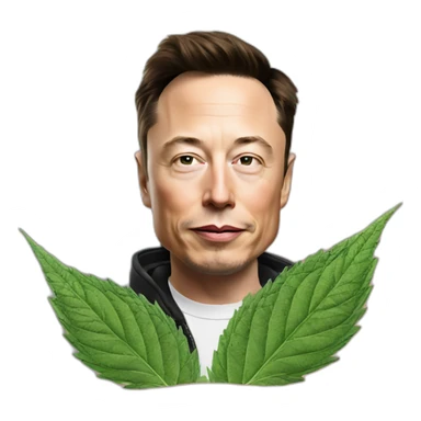 elon musk high on weed sticker
