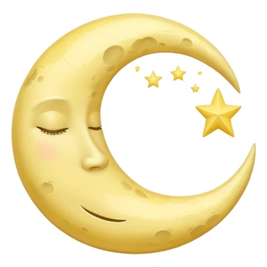 sleeping moon sticker