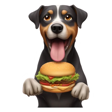 john wicks dog eating a burger sticker