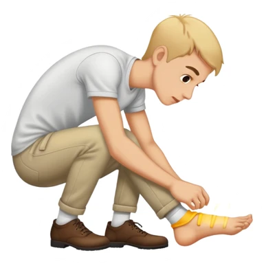 Guy sniffing foot  sticker