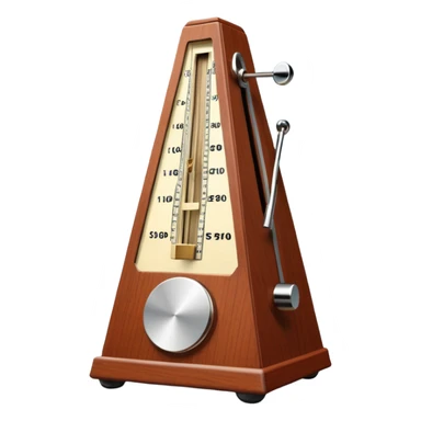 classic wooden metronome with swinging arm sticker