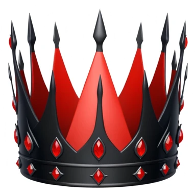 Black and red gothic thorny crown  sticker