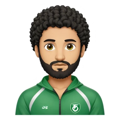 Abdul Ali : Age: Late 20s
Appearance: A strong-built South Asian man with curly black hair, a beard, and dark brown eyes.
Outfit: Green player tracksuit  sticker