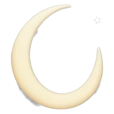 crescent moon with a delicate face sticker