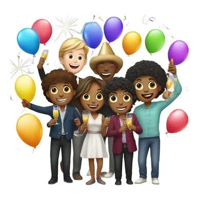 new years celebration sticker