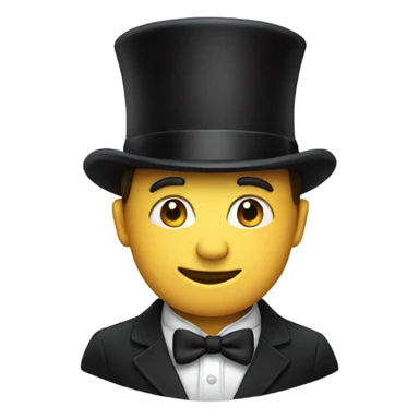 Person in a top hat sticker