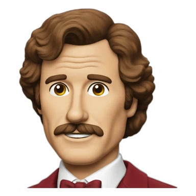 Ron burgundy sticker