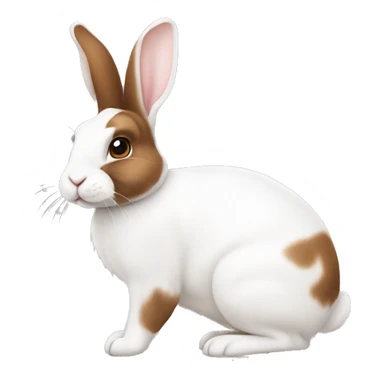 White and brown Dutch breed rabbit sticker