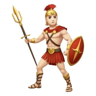 Pfeil steckt in ferse des griechischen kriegers sticker