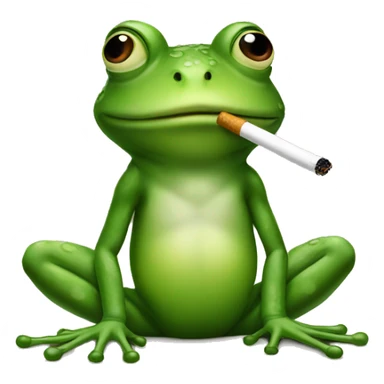 Frog smoking a cig  sticker