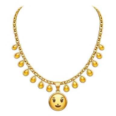 gold necklace sticker