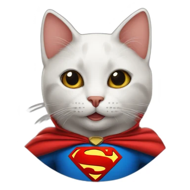 cat in a superman costume sticker