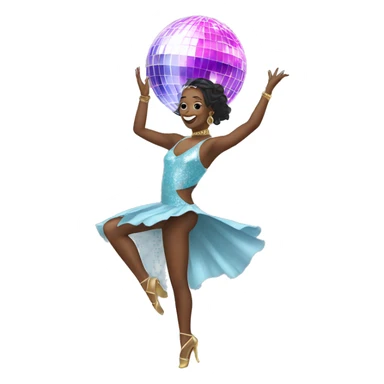 dancer with disco ball sticker