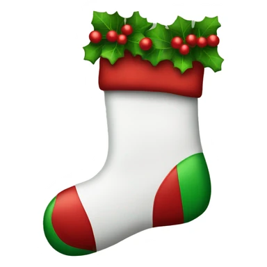 Christmas stocking soks with red and green colors sticker
