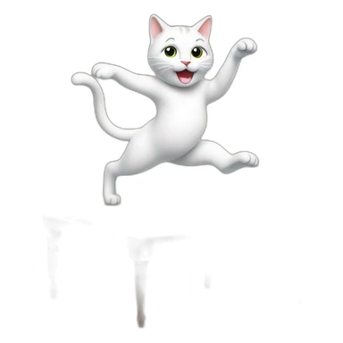 dancing cat on table sticker