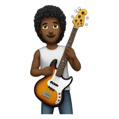 bass player sticker