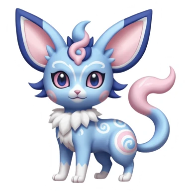 Espeon-Meowstic-Sylveon-Fakémon-hybrid-creature (full body)  sticker