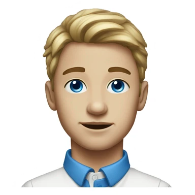 portrait of a young man with blue eyes sticker