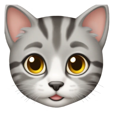 Gray tabby kitten sticker
