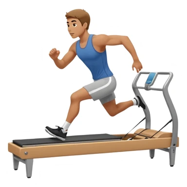 guy running workout pilates reformer  sticker