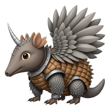 winged armadillo sticker