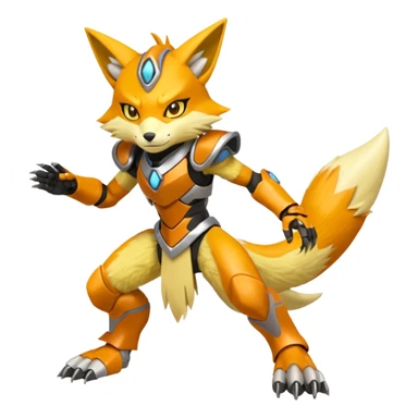 Ratchet-Lombax-Zerora-Vernid-Renamon-fusion, full body  sticker