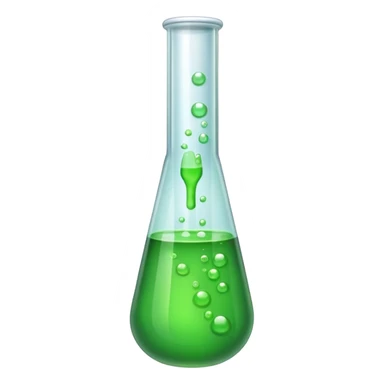 test tube with green liquid sticker