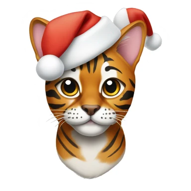 Bengal wearing Christmas hat sticker