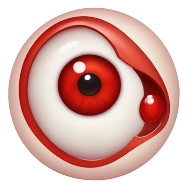 Irritated eyeballs from allergiss sticker