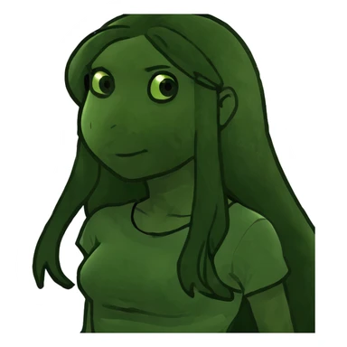 Girl named Amanda Long hair short Suez sticker