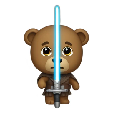 jedi bear saber sticker
