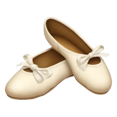 cream dirty Ballet shoes  sticker