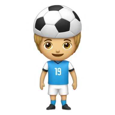 un espartano con un balon de futbol sticker