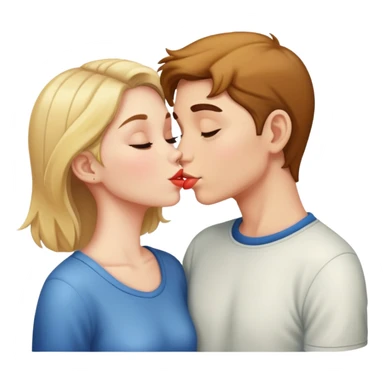 Girl and boy kissing  sticker
