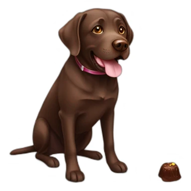 Senior chocolate lab sticker